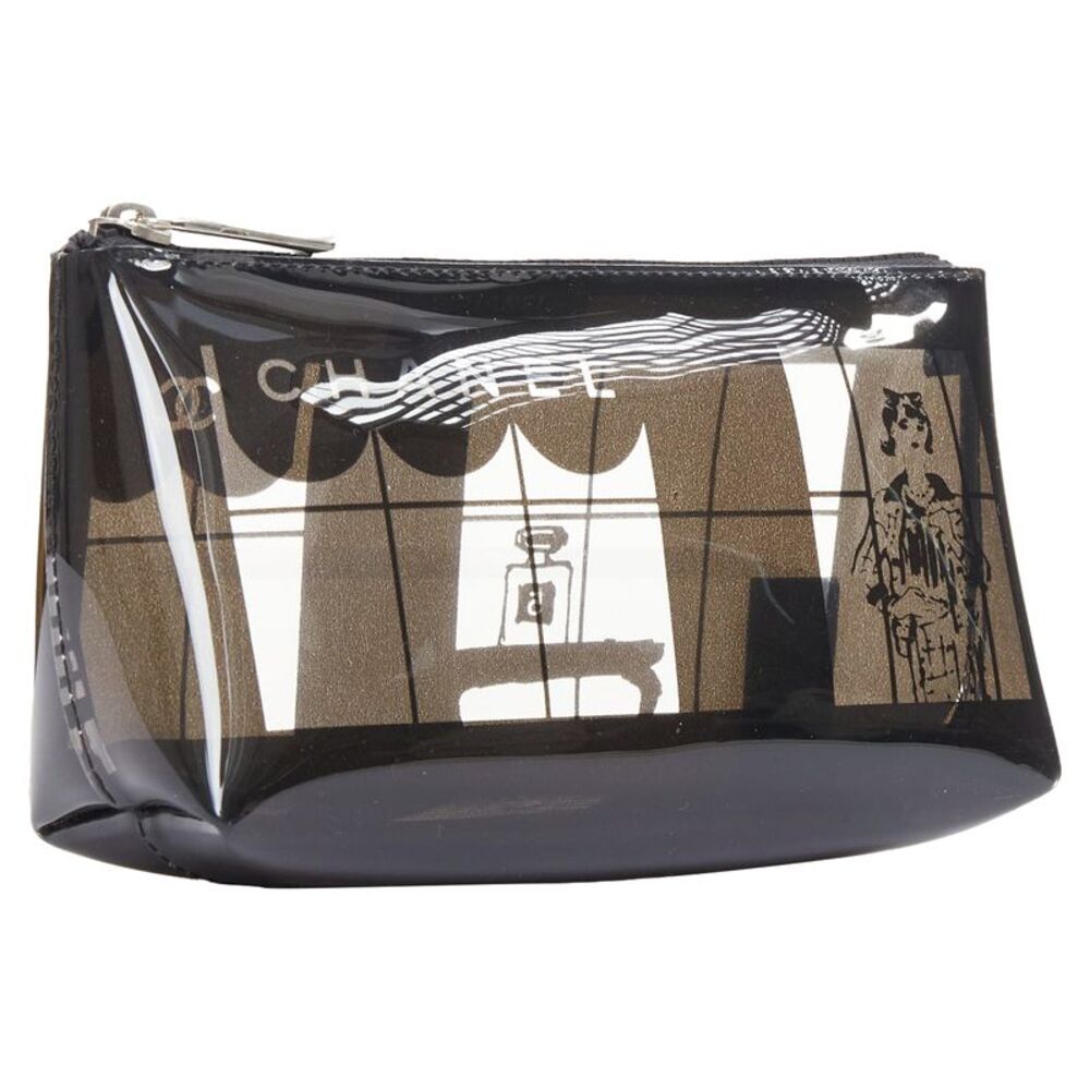 Chanel Window Clear PVC Cosmetic Pouch